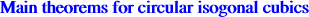 Main theorems for circular isogonal